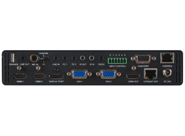 Cypress Scaler Multi-format > HDMI HDBT 2xHDMI 2xVGA 1xDP 1xMIC 3xAud IP RS232 